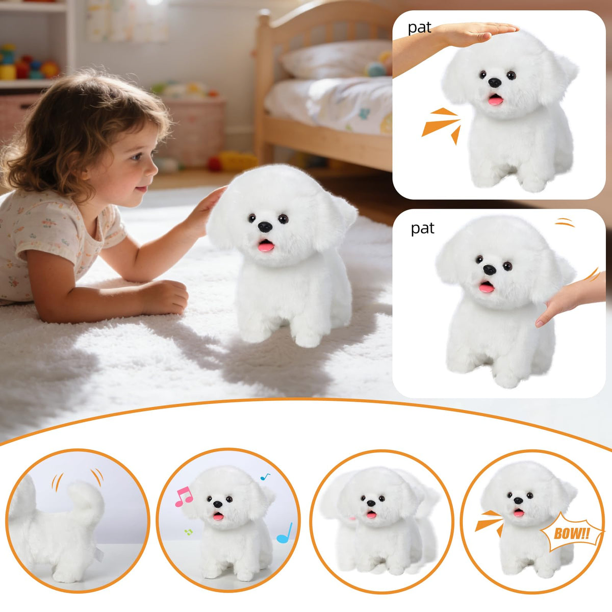 CU-MATE Maltese puppy tail-wag highlights cheerful companionship during playtime.