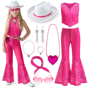 Cubacubo Cowgirl Costume pink top for playful Halloween and party looks
