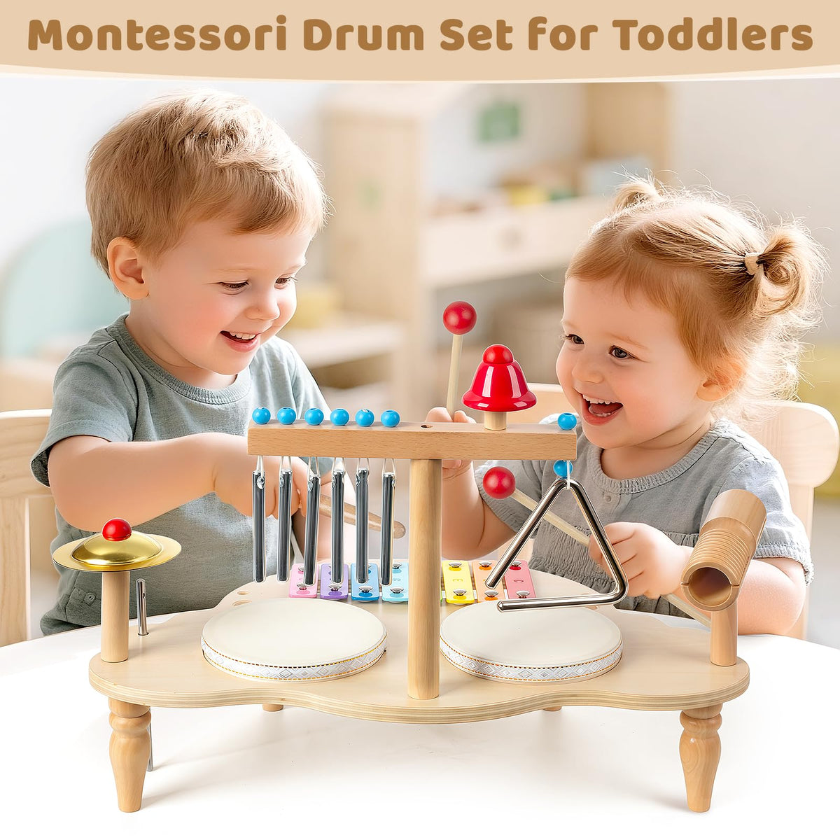 Cubacubo cymbal adds bright percussion accents for pretend play