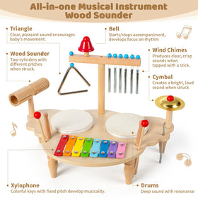 Cubacubo triangle with stick for playful tapping and coordination