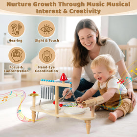 Cubacubo wood sounder component, tactile musical exploration for kids