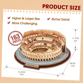 CubicFun Colosseum final dimensions for compact home decor.