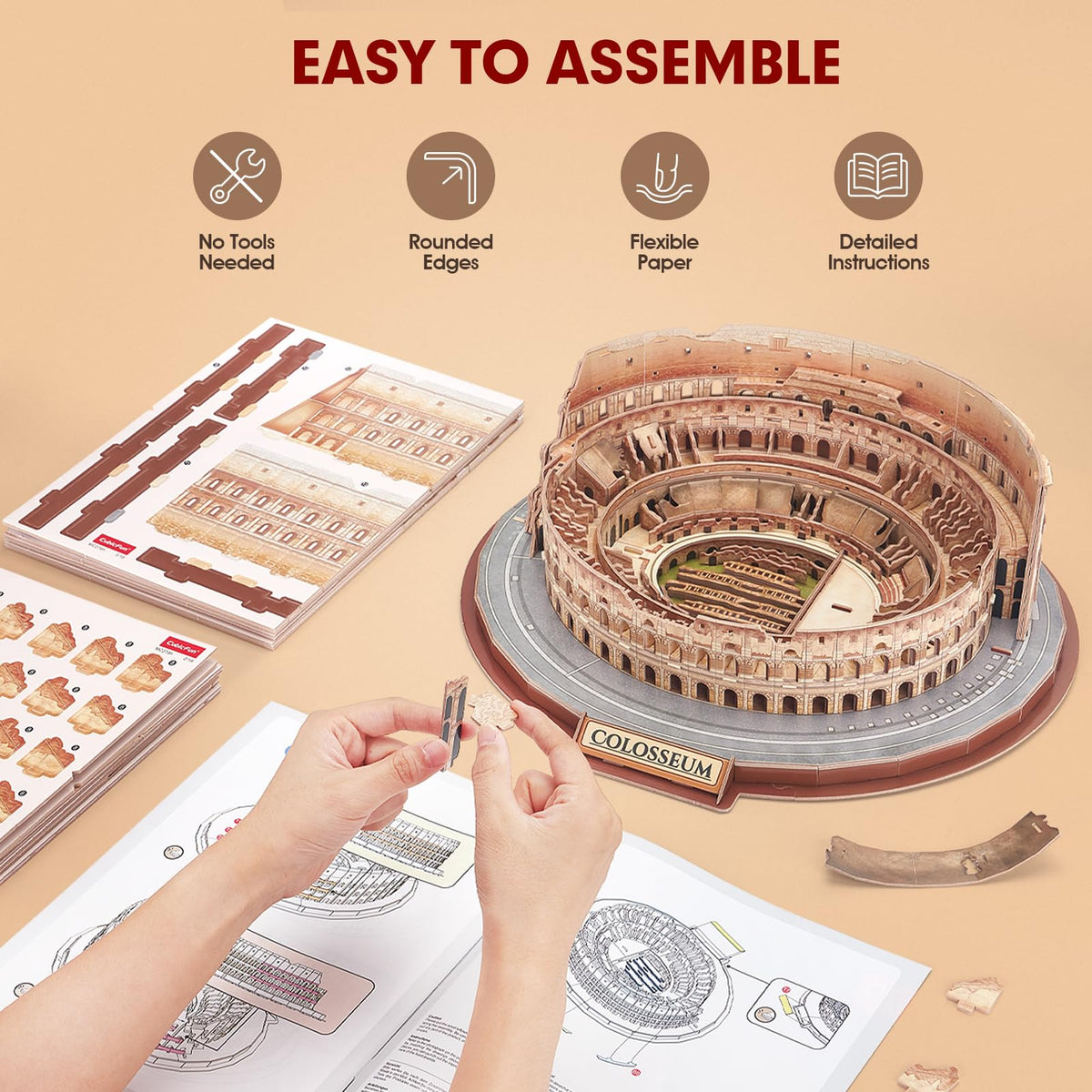CubicFun Colosseum informative booklet adds historical context.