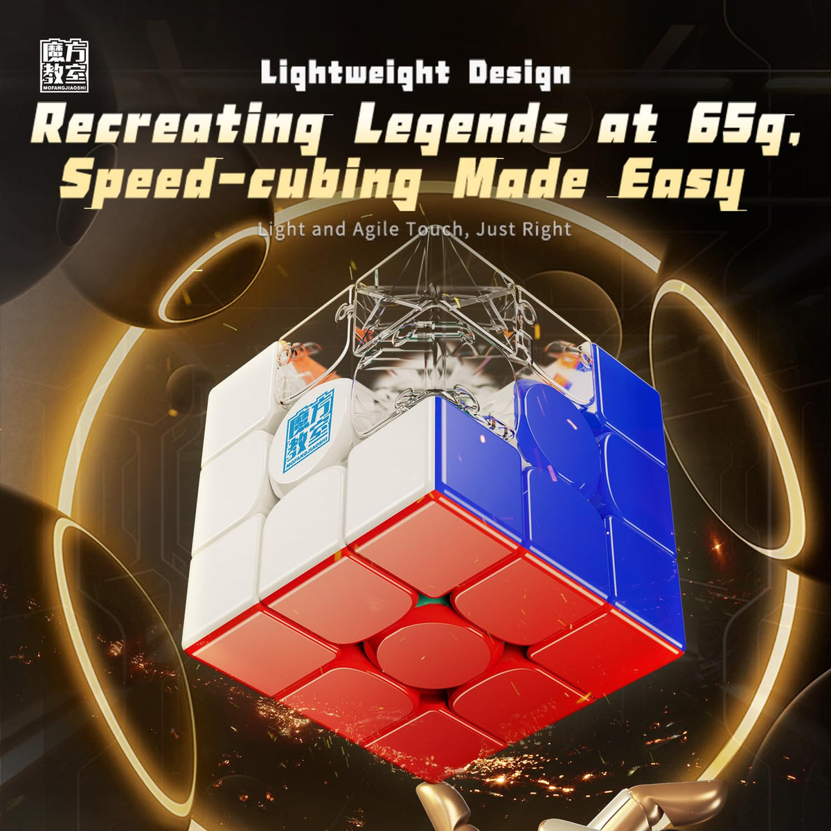 CuberShop Moyu RS3M V5 display box that doubles as a stand