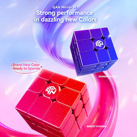CuberShop GAN Mirror M Red UV-coated cube side angle showing magnetic stability during turns