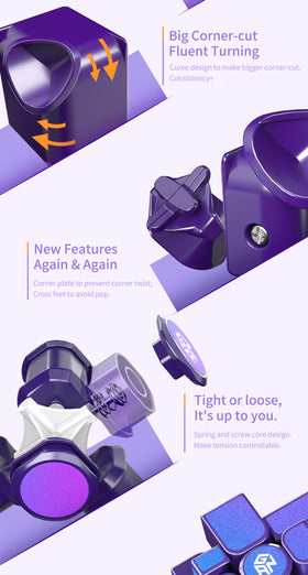 CuberShop GAN Mirror M Cube magnetic system; quick magnetic attract for stable setups.