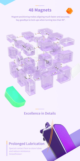 CuberShop GAN Mirror M Cube side view; purple hue stands out on shelves.
