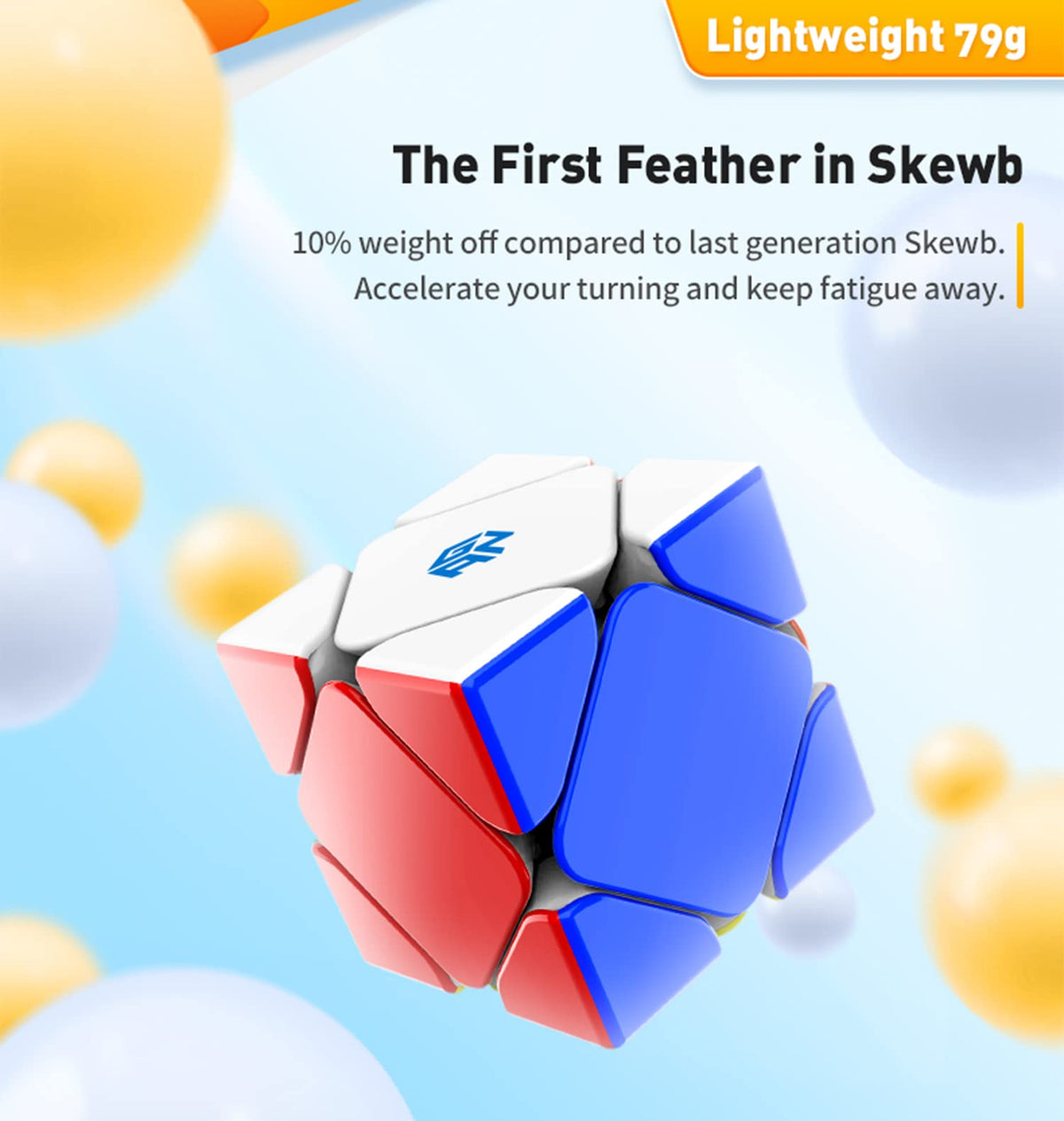 CuberShop GAN Skewb all-symmetry lock-up tiles promote stable solves.