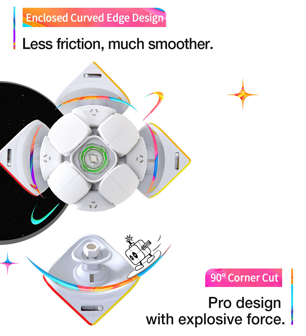 CuberShop GAN 251 M Air ultra-light 50g design supports faster solving.