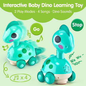 CubicFun dino toy with LED lights during movement