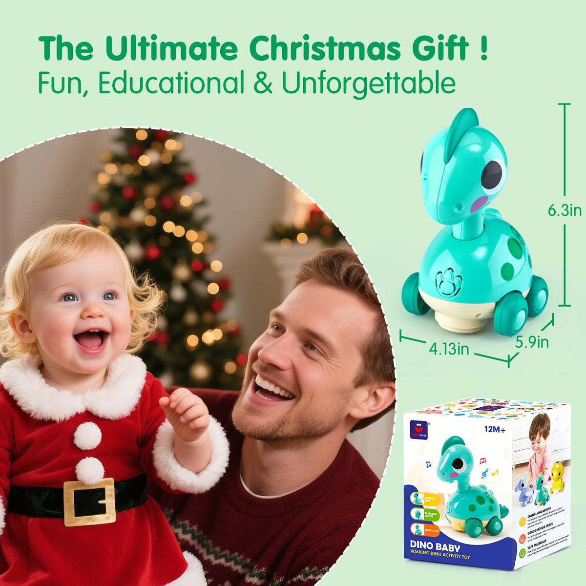 CubicFun dino toy crafted from safe materials with smooth edges