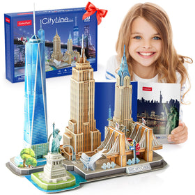 CubicFun NYC landmarks puzzle featuring the Empire State Building for learning and display