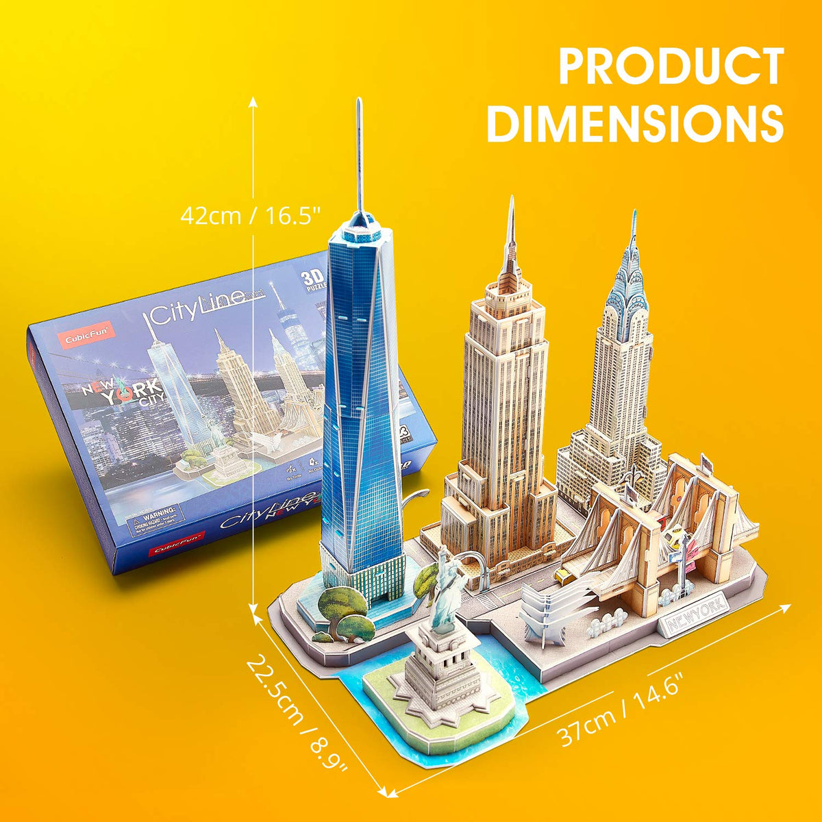 CubicFun NYC puzzle pieces in EPS foam are lightweight and safe