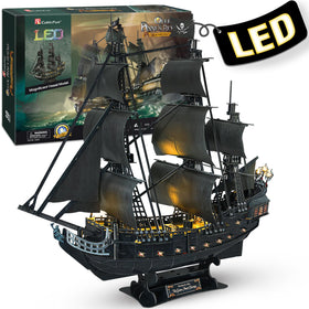CubicFun Queen Anne's Revenge 1:95 scale model ready for home display.