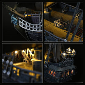 CubicFun pirate ship model adds adventure to your living room shelf.