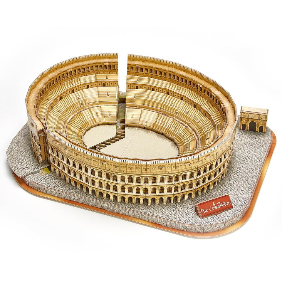 CubicFun Rome Colosseum 3D puzzle pieces interlock for a sturdy display.