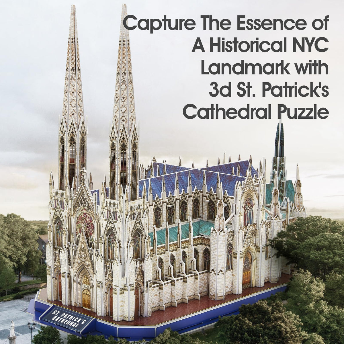 CubicFun St. Patrick's Cathedral detailed doors highlighting 3D depth