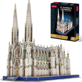 CubicFun St. Patrick's Cathedral model front view for elegant display