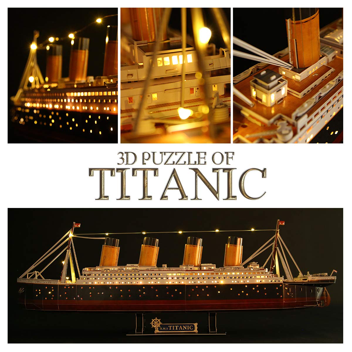 CubicFun Titanic 3D Puzzle foam-board construction for sturdy display