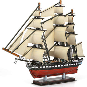 CubicFun USS Constitution puzzle front view, engaging construction for adults