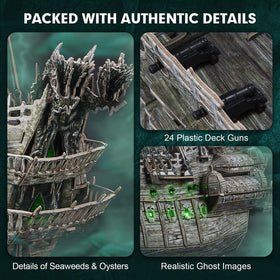 CubicFun cannons on deck showcase authentic pirate ship features for model enthusiasts.