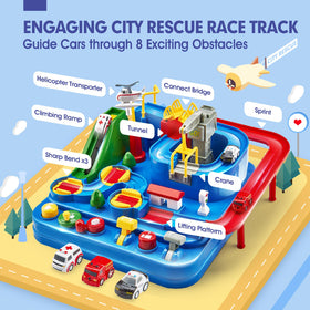 Cubifun interactive buttons and levers guiding cars through obstacles.
