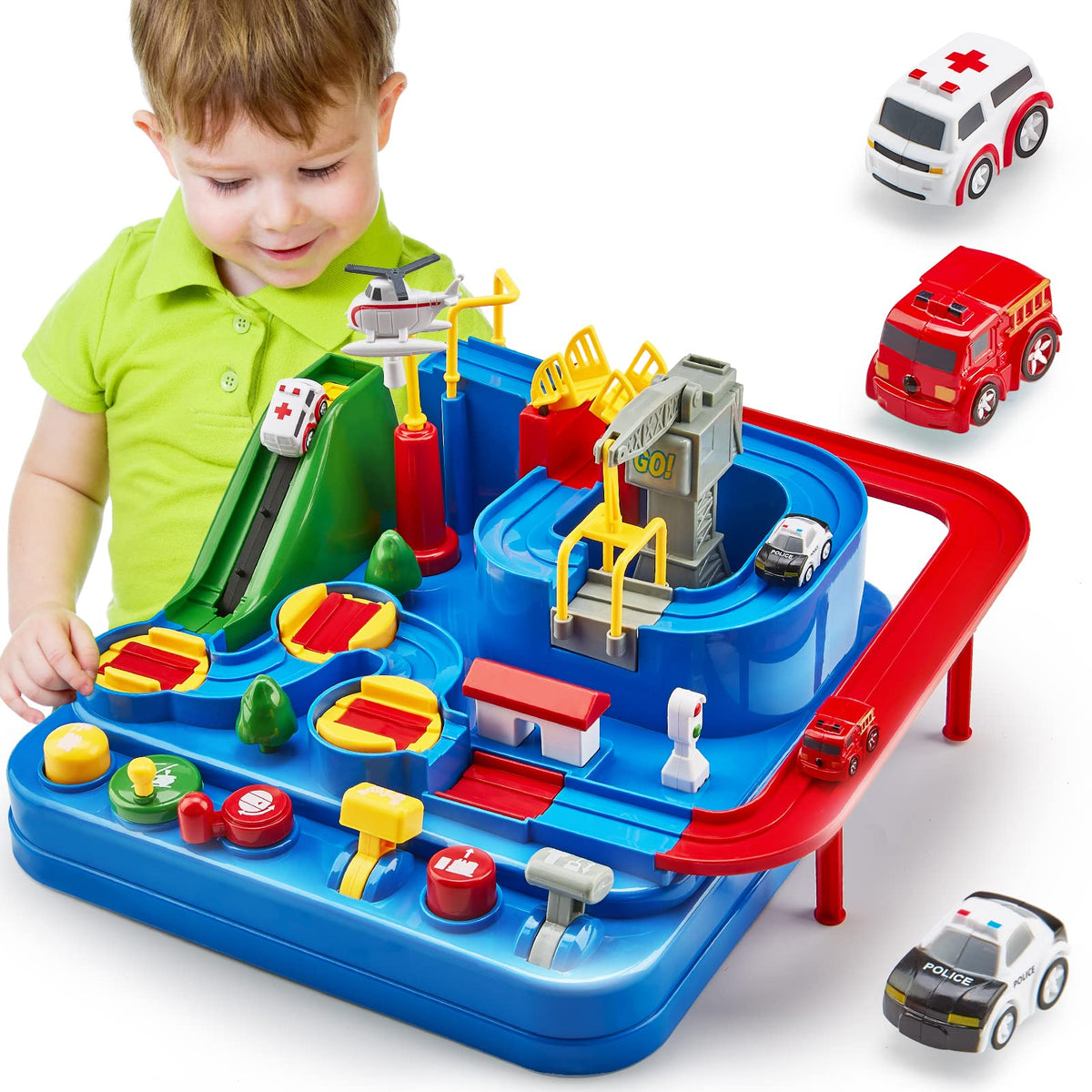 Cubifun large race track for immersive car play and imaginative racing adventures.