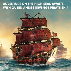 CubicFun Queen Anne's Revenge 3D puzzle cannons detail enhances realism