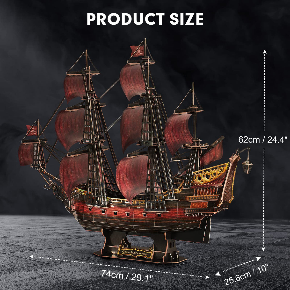 CubicFun Queen Anne's Revenge 3D puzzle clear instructions simplify building