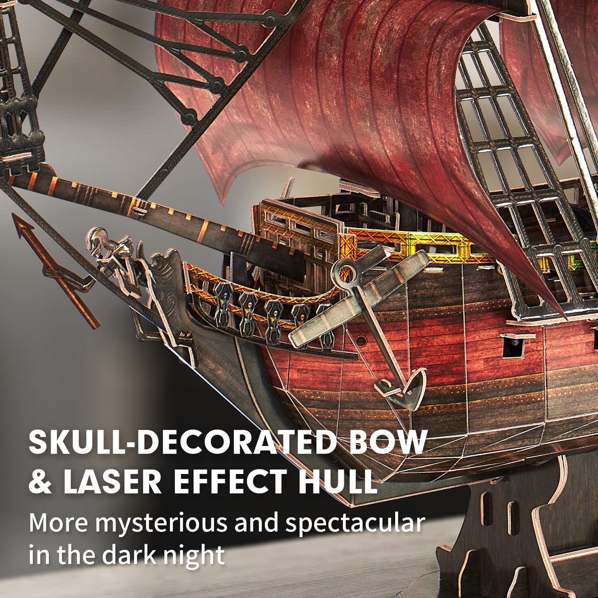 CubicFun Queen Anne's Revenge 3D puzzle intricate rigging detail for modelers