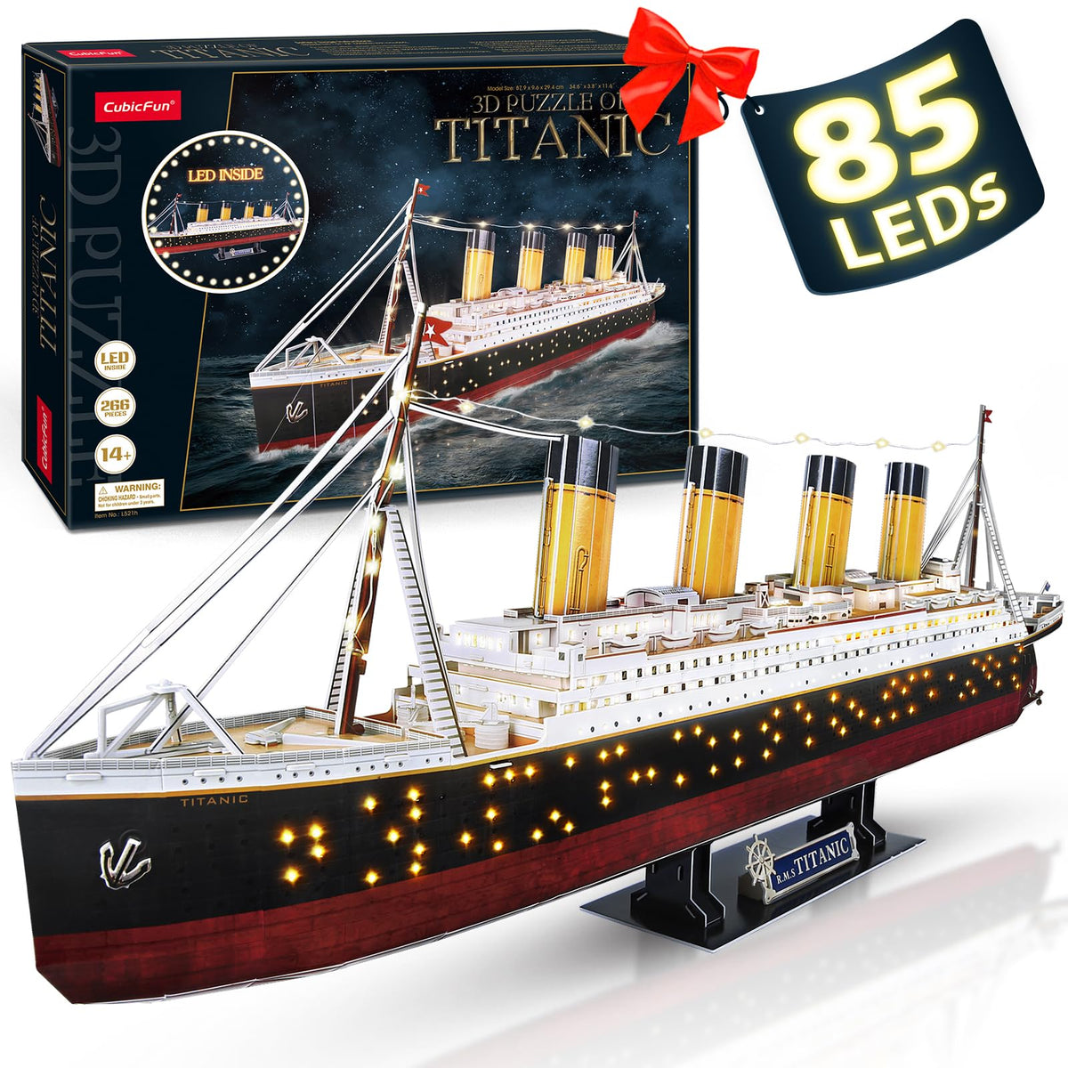 CubicFun Titanic 3D LED puzzle showcases 88 cm display for striking home decor