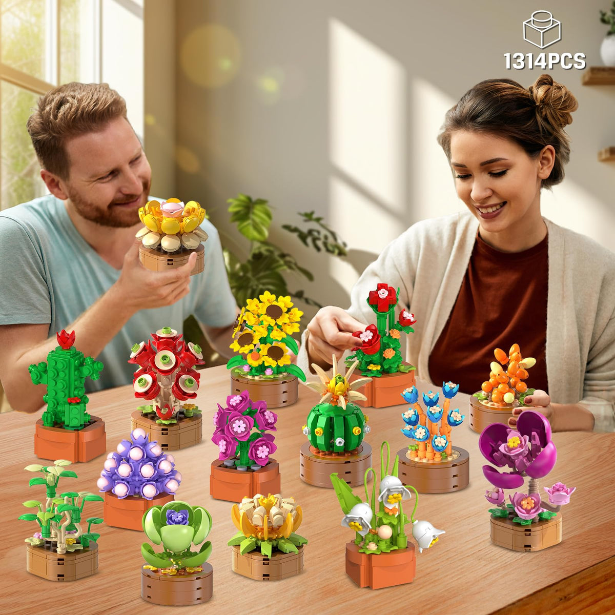 CUBIMANA terracotta pots showcase lifelike plant details for a charming home accent