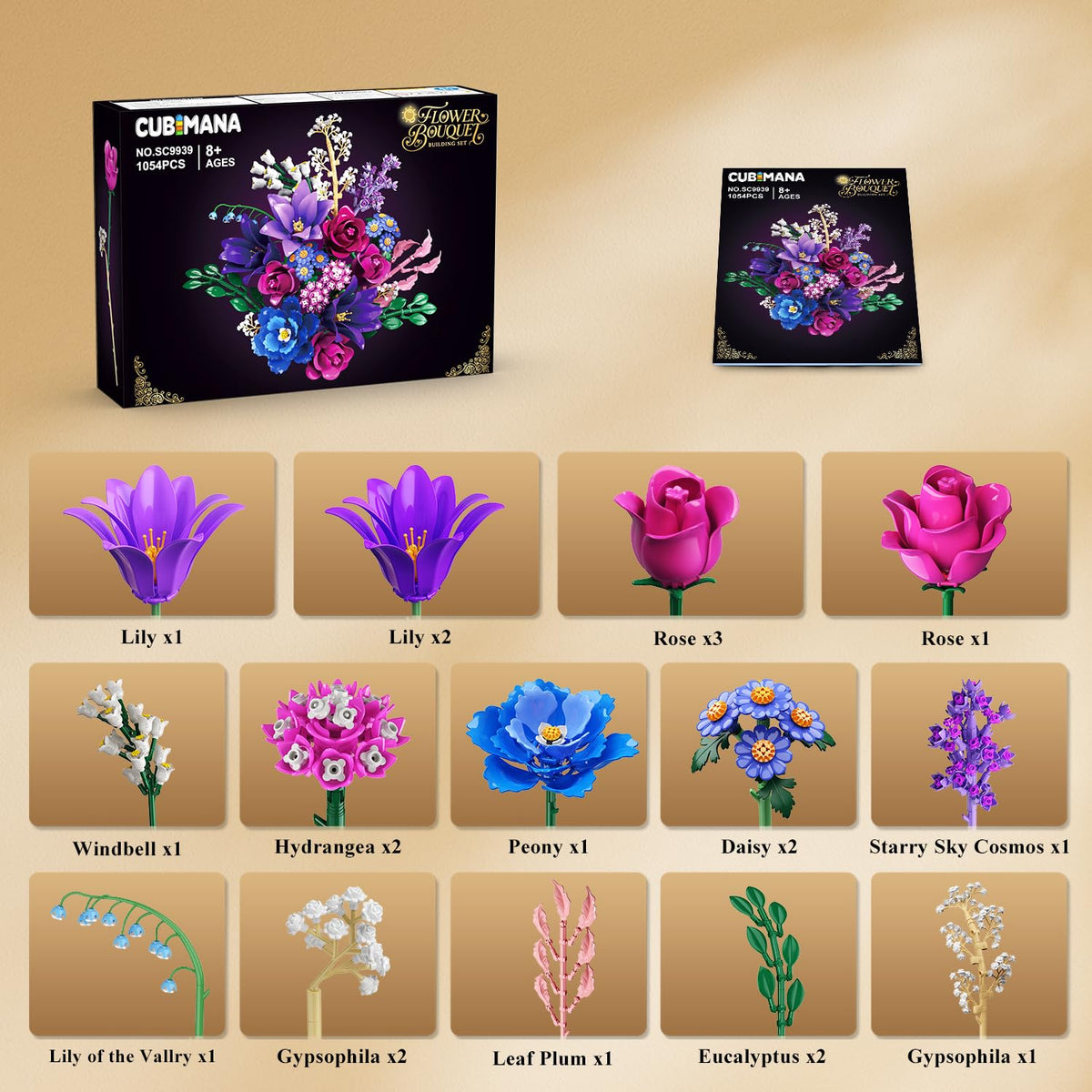 CUBIMANA 21-flower collection highlights diverse blooms for themed displays.