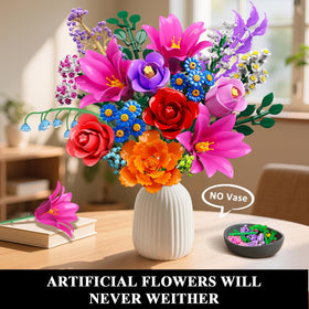 CUBIMANA 21-flower variety close-up with diverse blooms for a lifelike display.