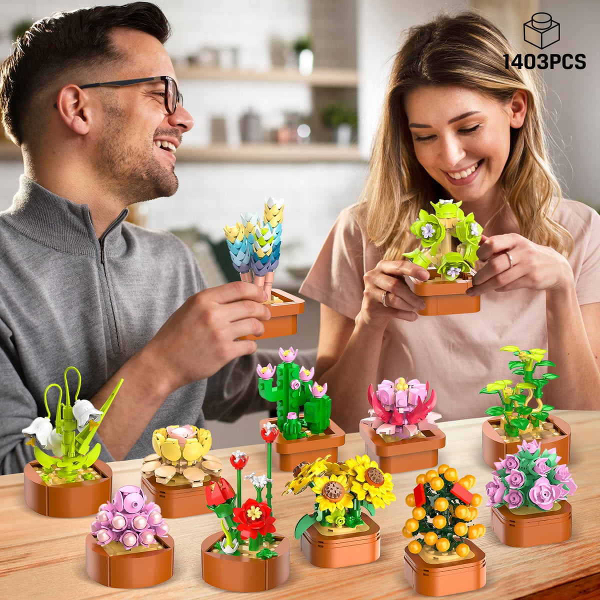 CUBIMANA build your own succulents terracotta pot display for desk or shelf