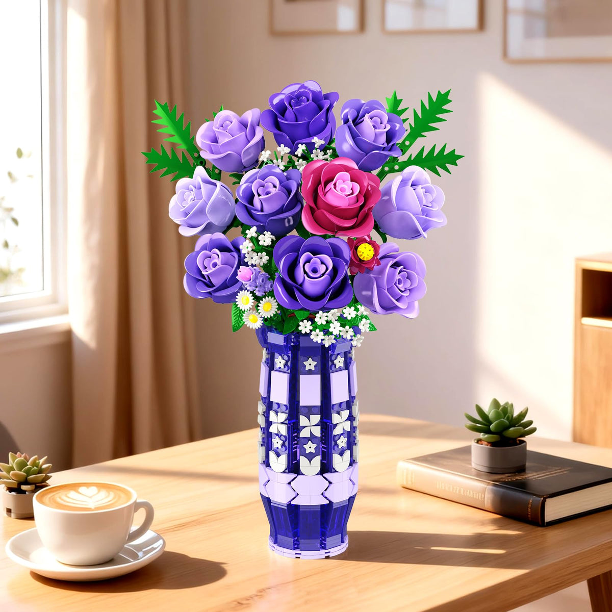 CUBIMANA building-block vase design guides stems into graceful arcs.