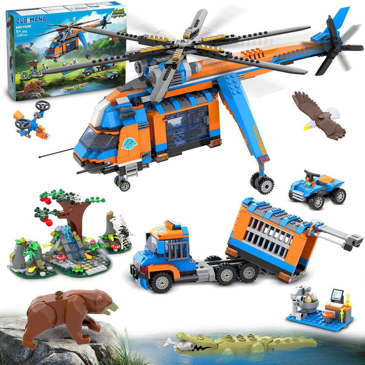 CUBIMANA City Jungle Adventurer helicopter image for imaginative play