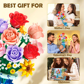 CUBIMANA cozy coffee-table display with built bouquet