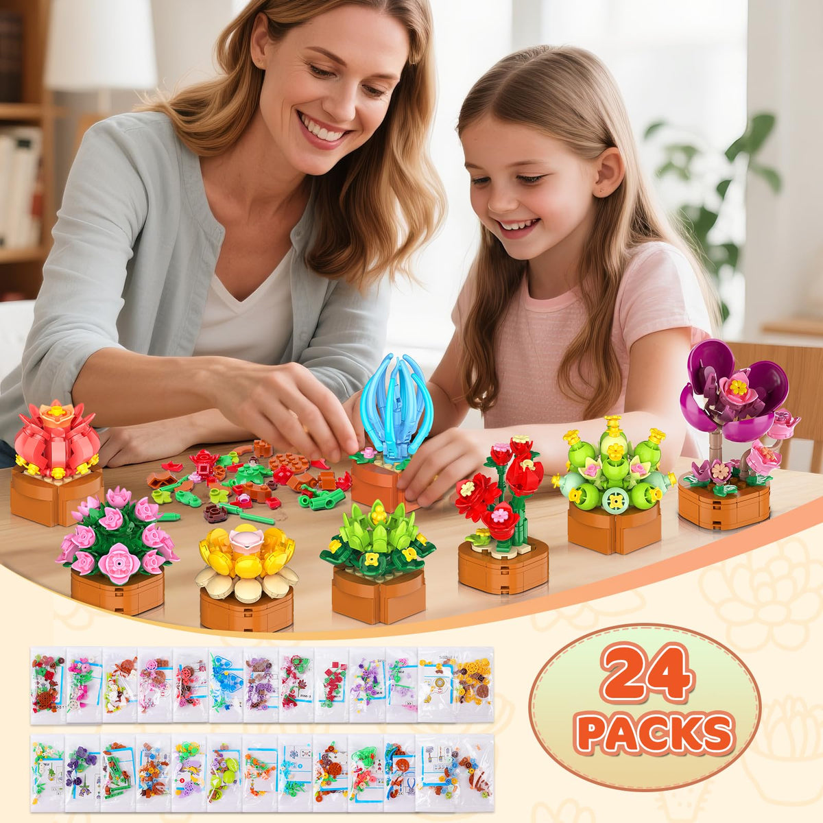 CUBIMANA stylish botanical blocks enhance shelves or desktops with color and texture.