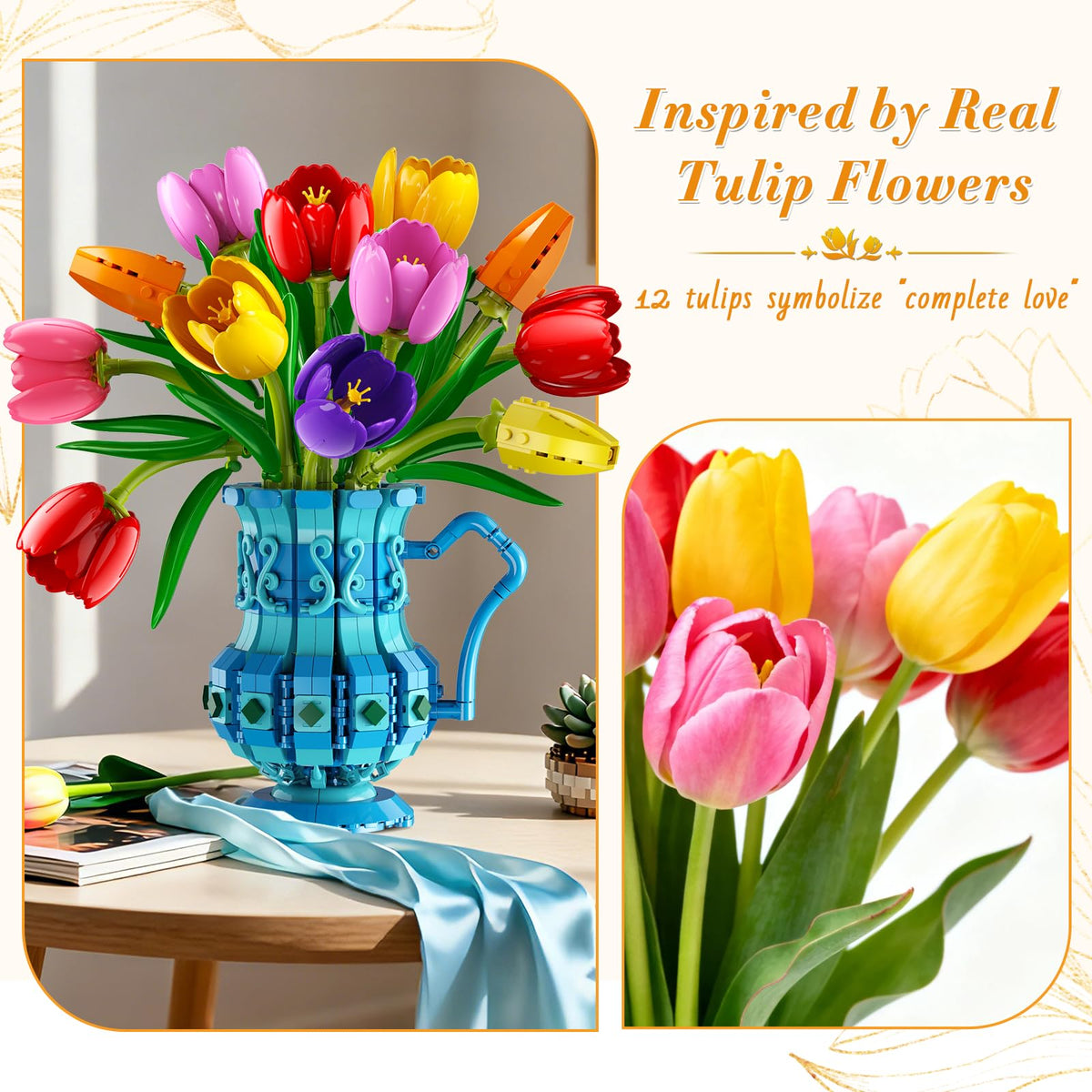CUBIMANA DIY flower bouquet assembly highlighting adjustable petals and stem height.