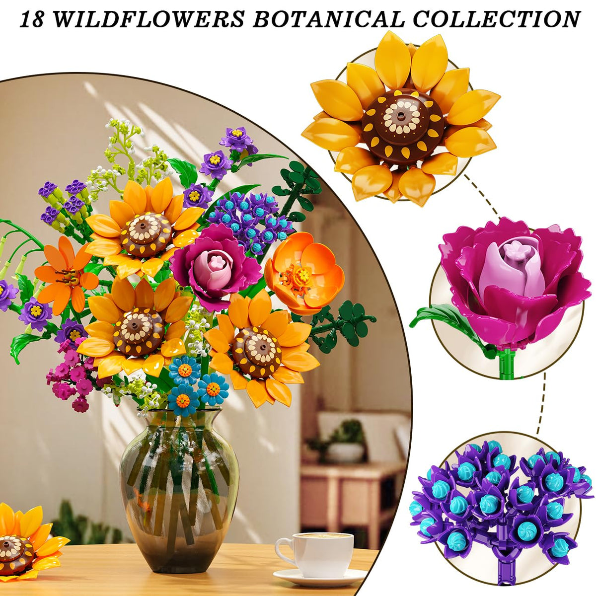 CUBIMANA durable building blocks ensure a stable, reusable centerpiece.