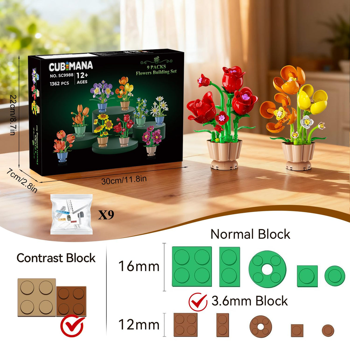 CUBIMANA epiphyllum mini-botanical adds tropical flair to your space.