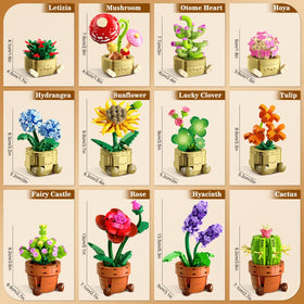 CUBIMANA terracotta bases included for stable display of botanical bricks