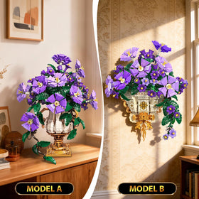 CUBIMANA 2-in-1 kit shows potted Morning Glory and wall-mounted vase variation.