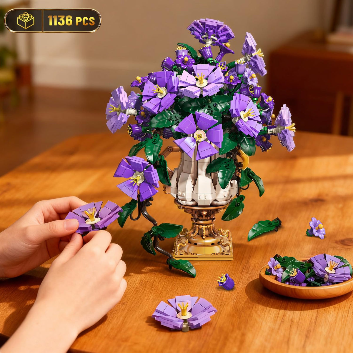 CUBIMANA Soft purple and green hues enhance living space aesthetics.