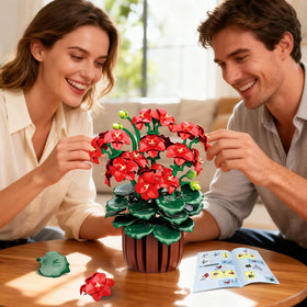 CUBIMANA pot and stem reveal a compact, self-contained display of nature-inspired art.