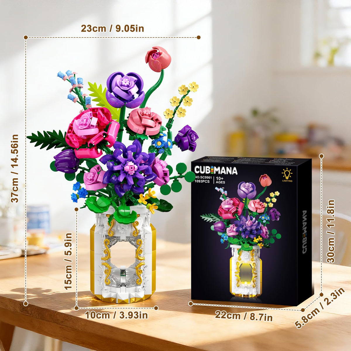 CUBIMANA hollowed vase fits tiny plants or succulents