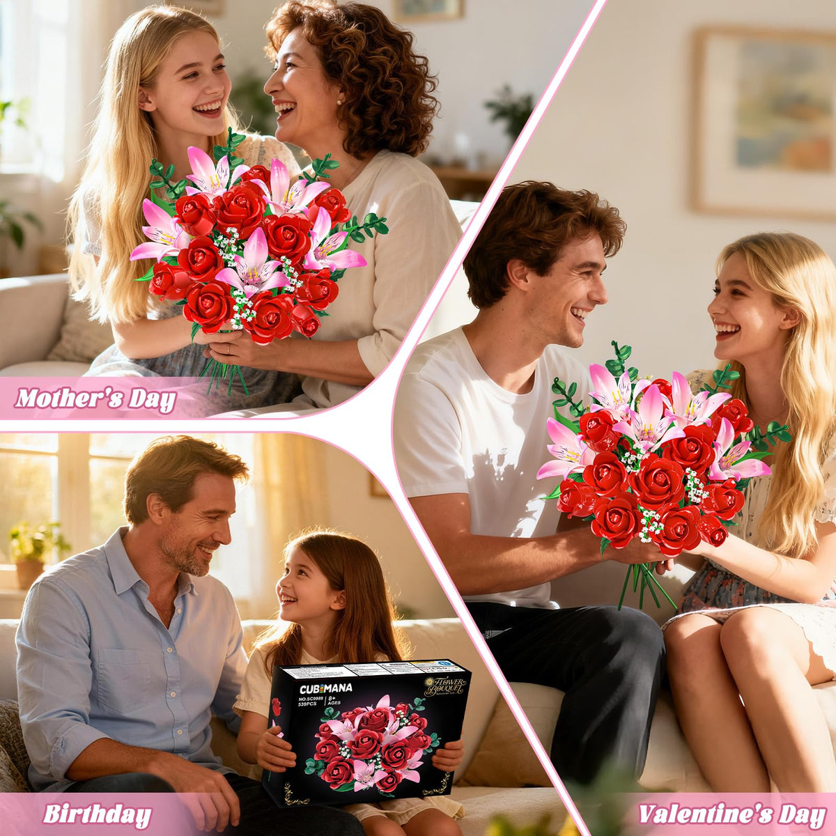 CUBIMANA LEDs weave through blooms for subtle illumination and mood setting.