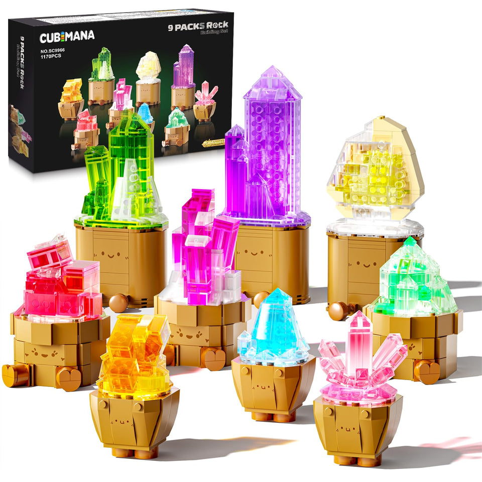 CUBIMANA amethyst LED bonsai block glows softly for elegant desk decor