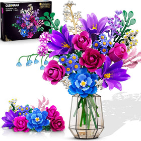 CUBIMANA Mother’s Day bouquet building set components ready for assembly, perfect for home decor.